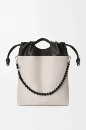 Bolso tote «Flamenco Purse» en piel de cordero napa suave
