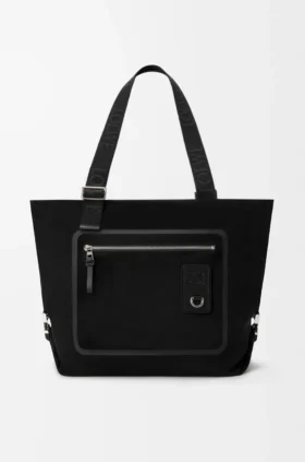 Bolso tote Flex con cremallera en lona y ante