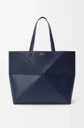 Bolso tote grande horizontal «Puzzle Fold» en piel de becerro de grano suave