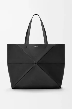Bolso tote grande horizontal «Puzzle Fold» en piel de becerro de grano suave
