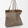 Bolso tote grande horizontal «Puzzle Fold» en piel de becerro de grano suave