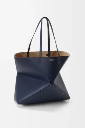 Bolso tote grande horizontal «Puzzle Fold» en piel de becerro de grano suave