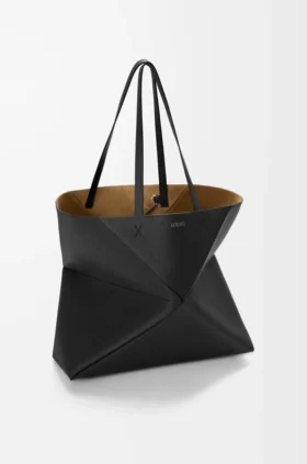 Bolso tote grande horizontal «Puzzle Fold» en piel de becerro de grano suave