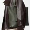Bolso tote «Loop» con cremallera en piel de becerro granulada y flexible