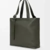 Bolso tote «Loop» con cremallera en piel de becerro granulada y flexible