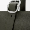 Bolso tote «Loop» con cremallera en piel de becerro granulada y flexible