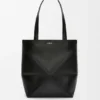 Bolso tote mediano «Puzzle Fold» en piel de becerro brillante