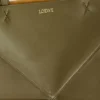 Bolso tote mediano «Puzzle Fold» en piel de becerro brillante