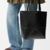 Bolso tote mediano «Puzzle Fold» en piel de becerro brillante