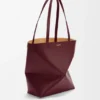 Bolso tote mediano «Puzzle Fold» en piel de becerro brillante