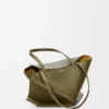 Bolso tote mediano «Puzzle Fold» en piel de becerro brillante