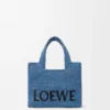 Bolso tote «Mini Loewe Font Tote» de rafia