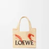 Bolso tote «Mini Loewe Font Tote» de rafia