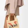 Bolso tote «Mini Loewe Font Tote» de rafia