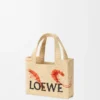Bolso tote «Mini Loewe Font Tote» de rafia