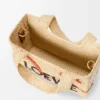 Bolso tote «Mini Loewe Font Tote» de rafia