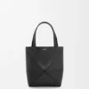 Bolso tote «Mini Puzzle Fold» en piel de becerro brillante