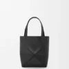 Bolso tote «Mini Puzzle Fold» en piel de becerro brillante