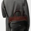 Bolso tote Switch pequeño en piel de becerro con efecto papel y ante