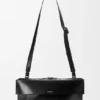 Bolso tote Switch pequeño en piel de becerro con efecto papel y ante