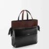 Bolso tote Switch pequeño en piel de becerro con efecto papel y ante