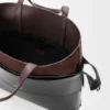 Bolso tote Switch pequeño en piel de becerro con efecto papel y ante