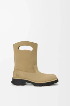 Bota Bobby de piel de becerro dividida encerada