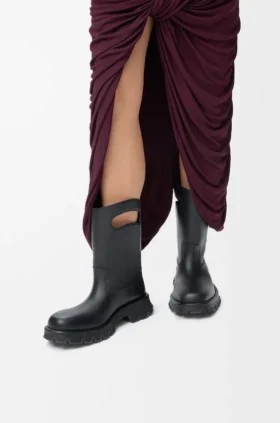Botas Bobby de piel de becerro curtida al vegetal