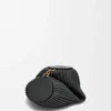 Bracelet Pouch de napa de cordero plisada