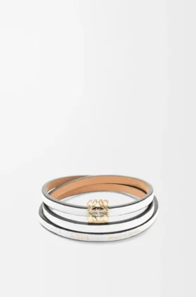 Brazalete retorcido de piel de becerro