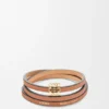 Brazalete retorcido de piel de becerro
