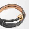 Brazalete retorcido de piel de becerro