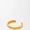 Brazalete trenzado fino de plata de ley