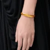 Brazalete trenzado fino de plata de ley