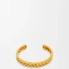 Brazalete trenzado fino de plata de ley