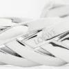 Brazalete trenzado grande en plata de ley