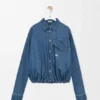 Camisa con cinturón de denim