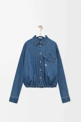 Camisa con cinturón de denim