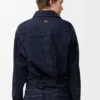 Camisa drapeada de denim