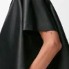 Camisas de manga corta con corte trapecio en piel de cordero napa