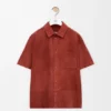 Camisas de manga corta en piel de cabra de ante