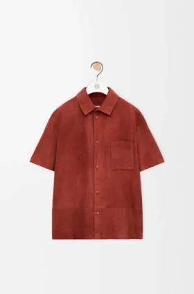 Camisas de manga corta en piel de cabra de ante