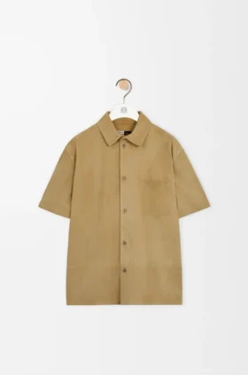 Camisas de manga corta en piel de cabra de ante