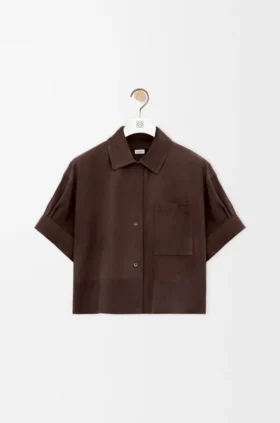 Camisas de manga corta en piel de cabra de ante