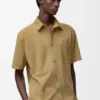 Camisas de manga corta en piel de cabra de ante