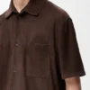 Camisas de manga corta en piel de cabra de ante