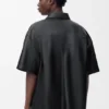 Camisas de manga corta en piel de cordero napa