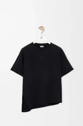 Camiseta asimétrica de mezcla de algodón