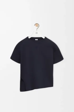 Camiseta asimétrica de mezcla de algodón