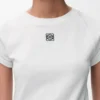 Camiseta de corte ajustado en mezcla de algodón